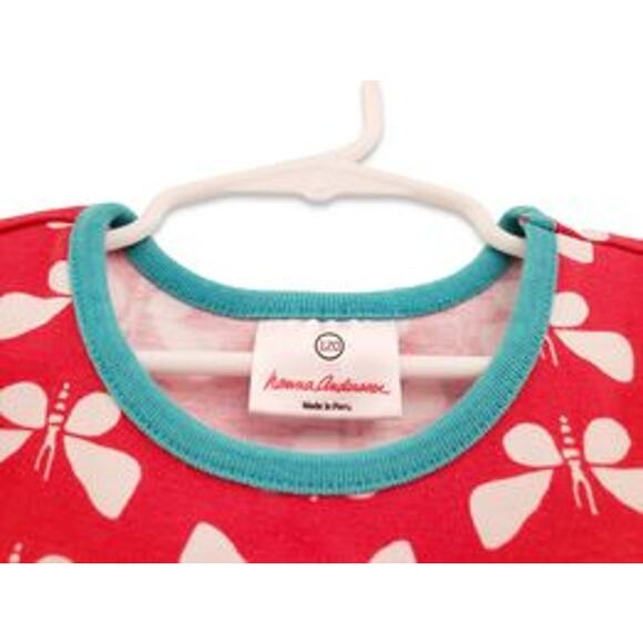 Hanna Andersson 120 Girls 6 Red Dragonfly Butterfly Dress - Picture 2 of 2